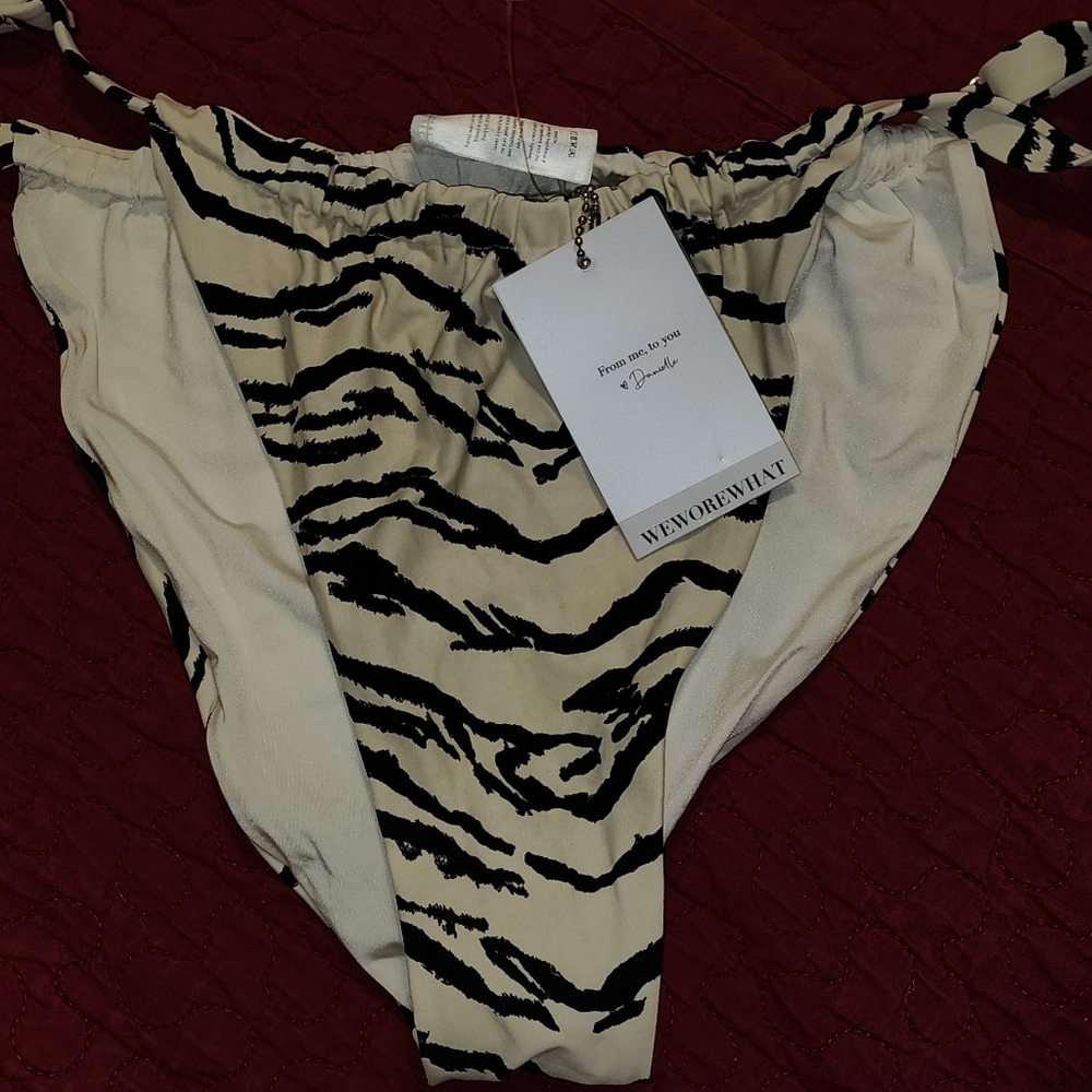 Brazilian Tiger Print Bikini Bottom size L